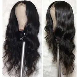 Парики из натуральных волос на кружевной основе (Мэй Куин), 4x4, парики из натуральных волос Remy, бразильские волосы, объемный волнистый парик