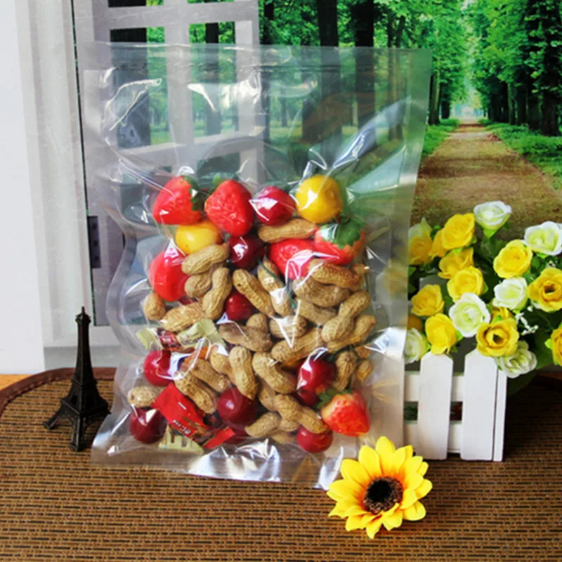 

10pcs Nylon Clear Composite Lucency Vacuum Bag Kitchen Storage Bags Snack Food Packaging