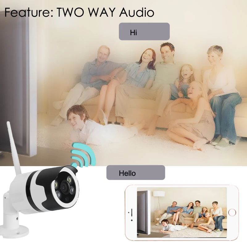 Wifi наружная ip камера 1080P Водонепроницаемая 2.0MP беспроводная безопасность