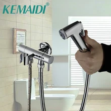 KEMAIDI ванная комната биде кран Туалет Биде torneira ручной спрей настенное крепление с одним способом воды и одиночные ручки кран