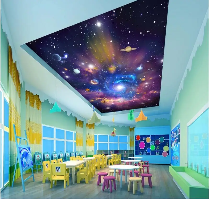 3d Ceiling Wallpaper Custom Photo Mural The Milky Way Galaxy Room