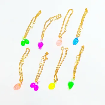 

36 pc Metal String Bracelet with Plastic fruit girls Fashion Birthday Party Favors Pinata bag Gift Prize Carnival