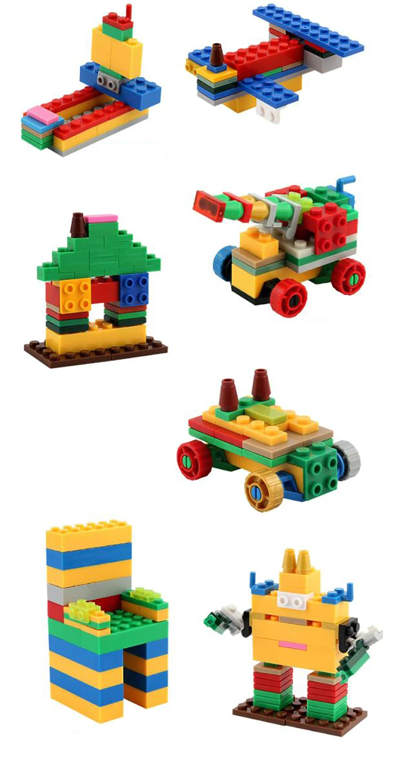 500-1000 шт Строительные блоки DIY креативные строительные кирпичики город Блоки строительные игрушки Brinquedos игрушки для детей подарок