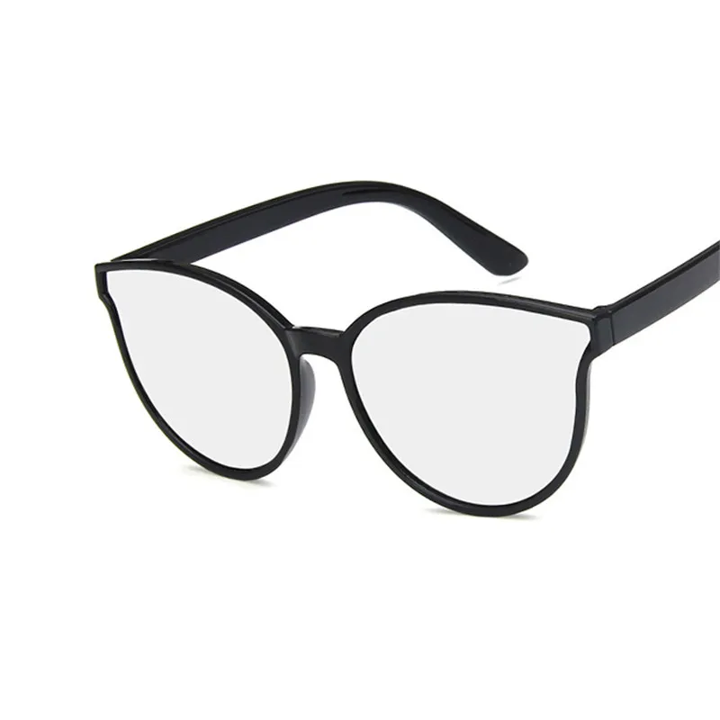GUANGDU Модные солнцезащитные очки "кошачий глаз" для детей, брендовые дизайнерские Круглые Солнцезащитные очки для девочек и мальчиков, UV400 oculos de sol - Цвет линз: black silver