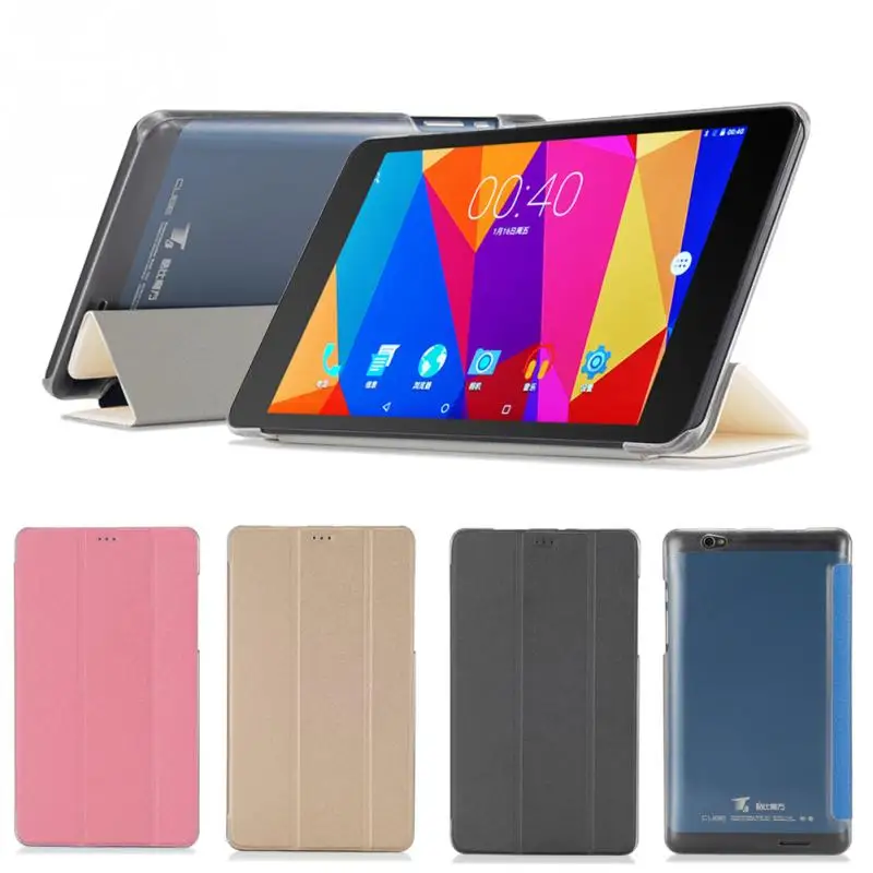 Folio PU leather case folding stand cover for 8 Inch CUBE T8 Tablet Dirt resistant 5 colorin