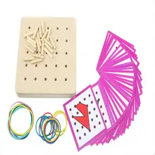 LeadingStar Детские Монтессори графика резиновый галстук ногти с дошкольными картами образовательный Дошкольный детские игрушки