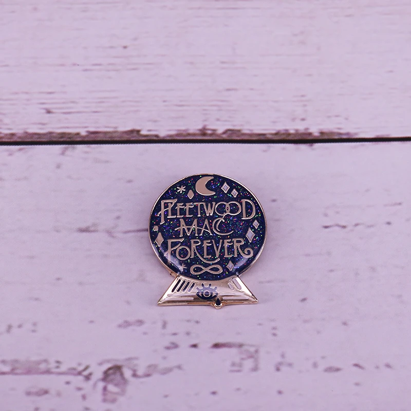 Perno Glitterato Cloisonne Smalto Duro Con Sfera Di Cristallo Per Sempre