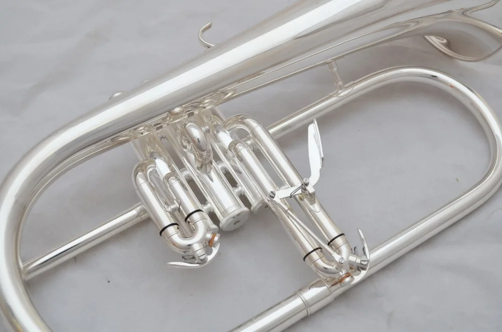 Музыка Fancier клуб Профессиональный flugelhorn BH-950S посеребренный с чехол для профессиональных flugelhorn s Bb желтый Латунный Колокольчик