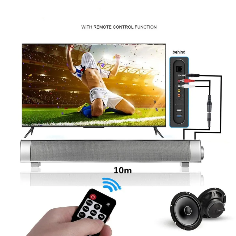 

Wireless Bluetooth Speaker Home Theater Soundbar Subwoofer MP3 Multimedia System With LED Indicator Hot Sale Dropshipping