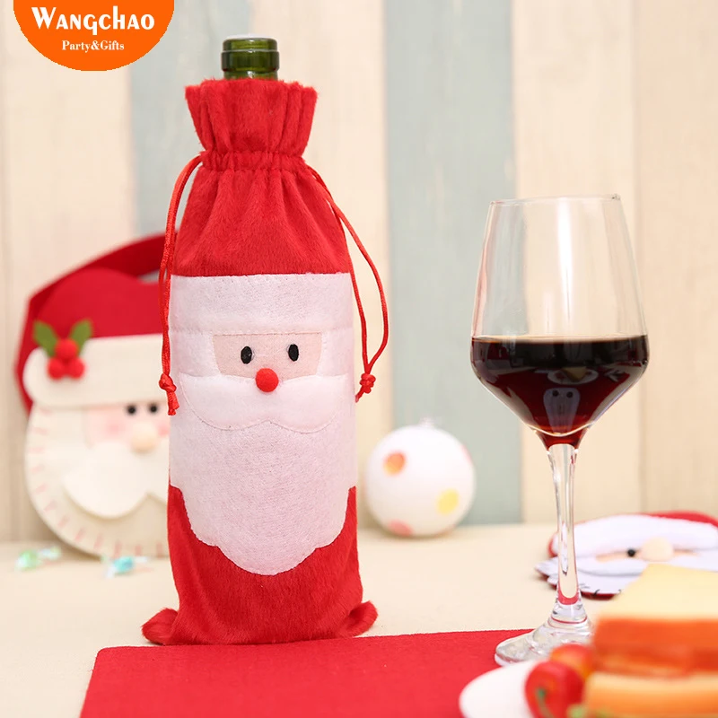 

Merry Christmas Bag Champagne Wine Bottle Bag New Year's decor Xmas decoration Christmas Decorations For Home Christmas Deals
