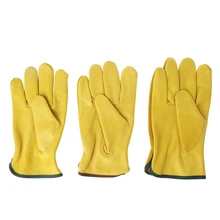 Защитные рабочие перчатки из искусственной воловьей кожи, рабочие защитные сварочные Мотоциклетные Перчатки