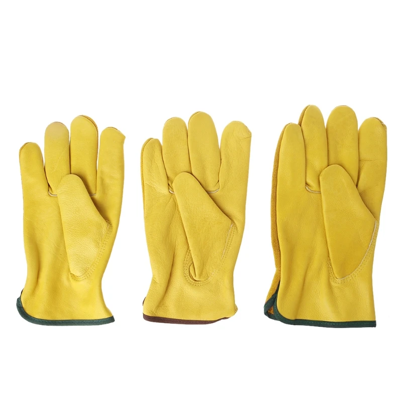

Protective Faux Cowhide Work Gloves Workers Safety Welding Motorcycle Gloves