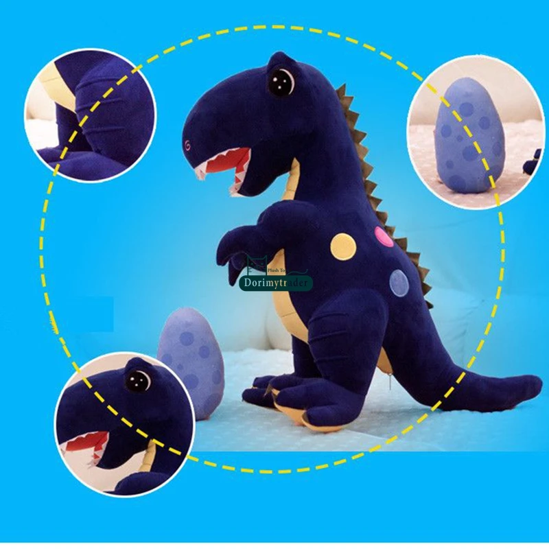 Dorimytrader large pop anime Tyrannosaurus rex plush toy huge stuffed cartoon dinosaur doll Dinosaur Eggs christmas gift 63inch 160cm DY61854  (4)