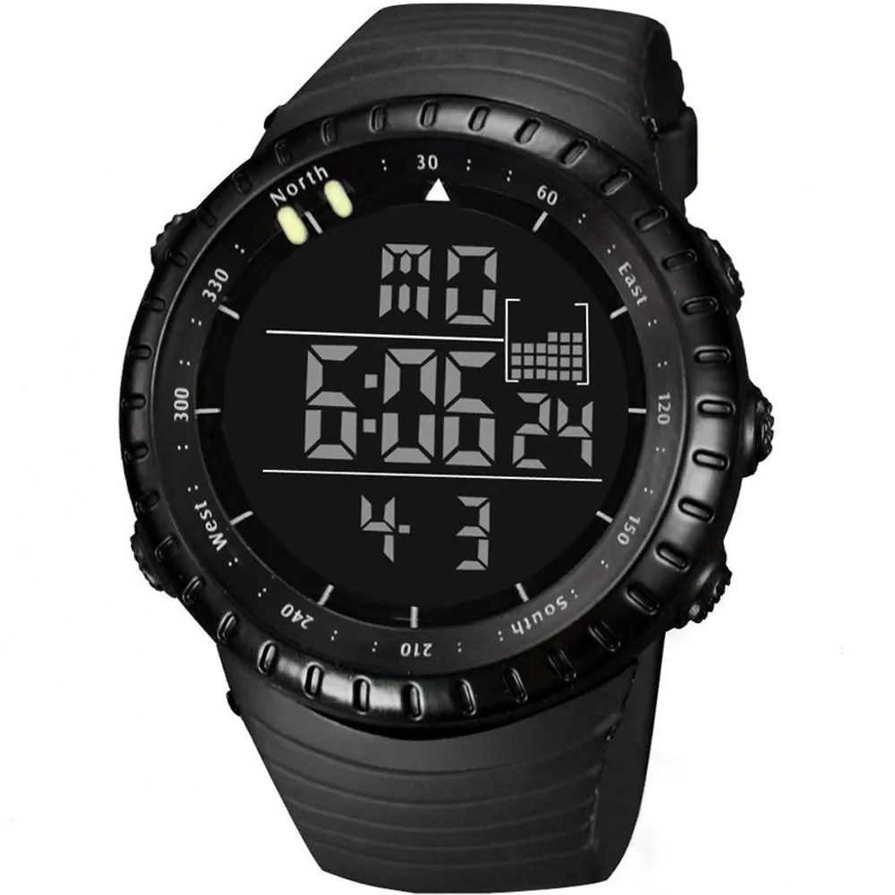 

Zegarek Meskie Sports Watch Men Analog Digital Silicone Sport LED Waterproof Wrist Watches Woche Men Relogio Masculino TC
