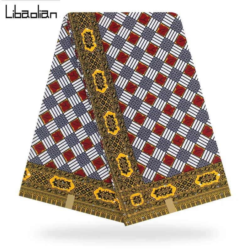 

Ankara African wax veritable fabric wax material African printed fabric 100% Cotton high quality Sewing Material F906-21
