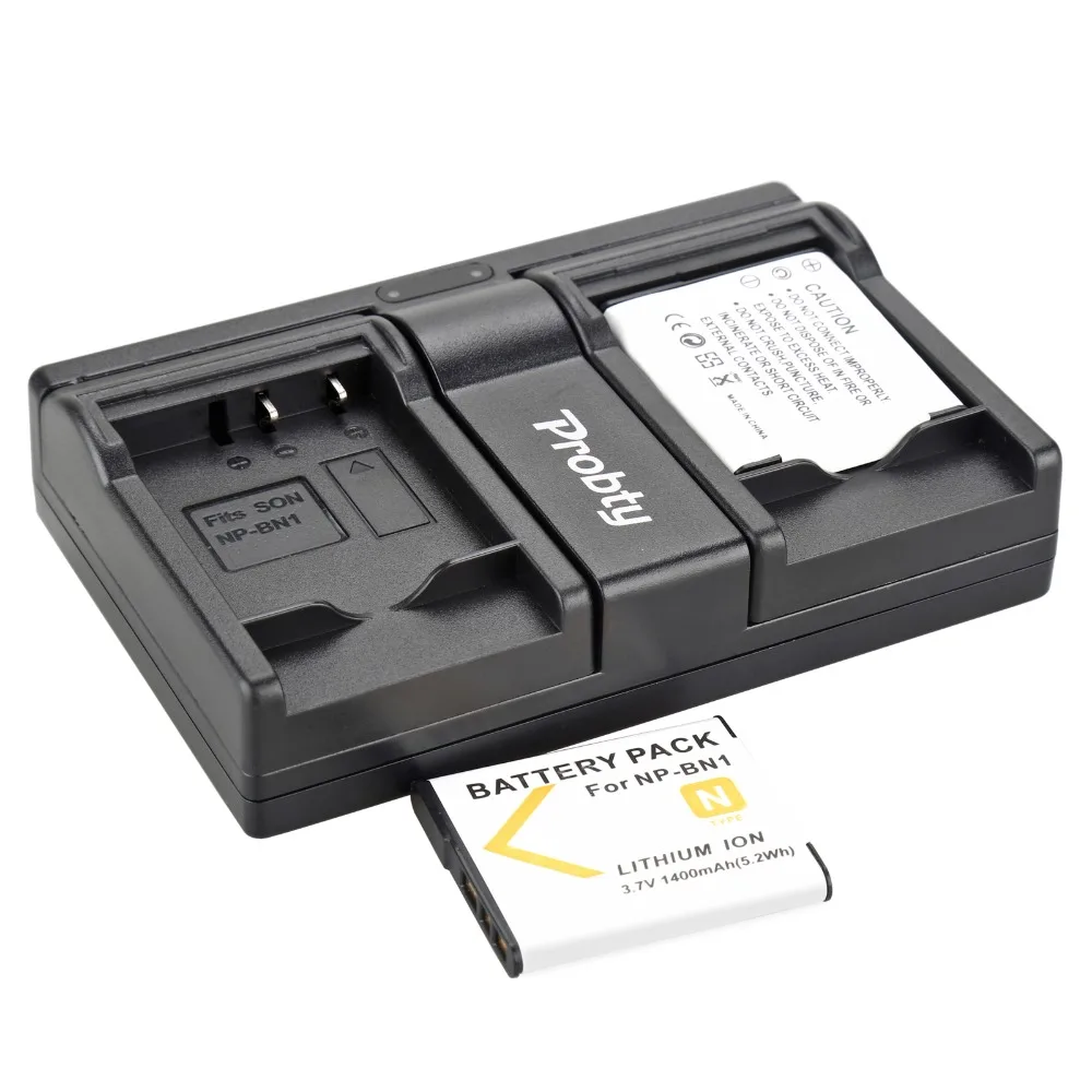2Pcs NP BN1 NP BN1 Battery + Dual Charger for Sony Cyber shot DSC QX10