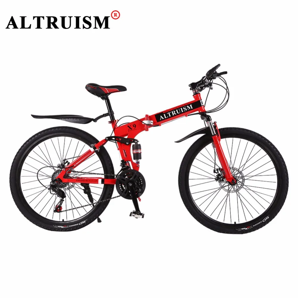 Altruim X9 Горный Велосипед Floding Велосипедов Стали 24 Скорость 26 дюймовый Bicicleta Bisiklet Bmx