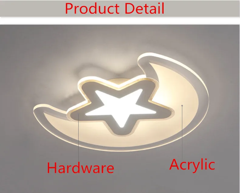 Plafoniere Da Soffitto Per Camera Da Letto : Ultra sottile moderno e minimalista led stella moon camera da letto