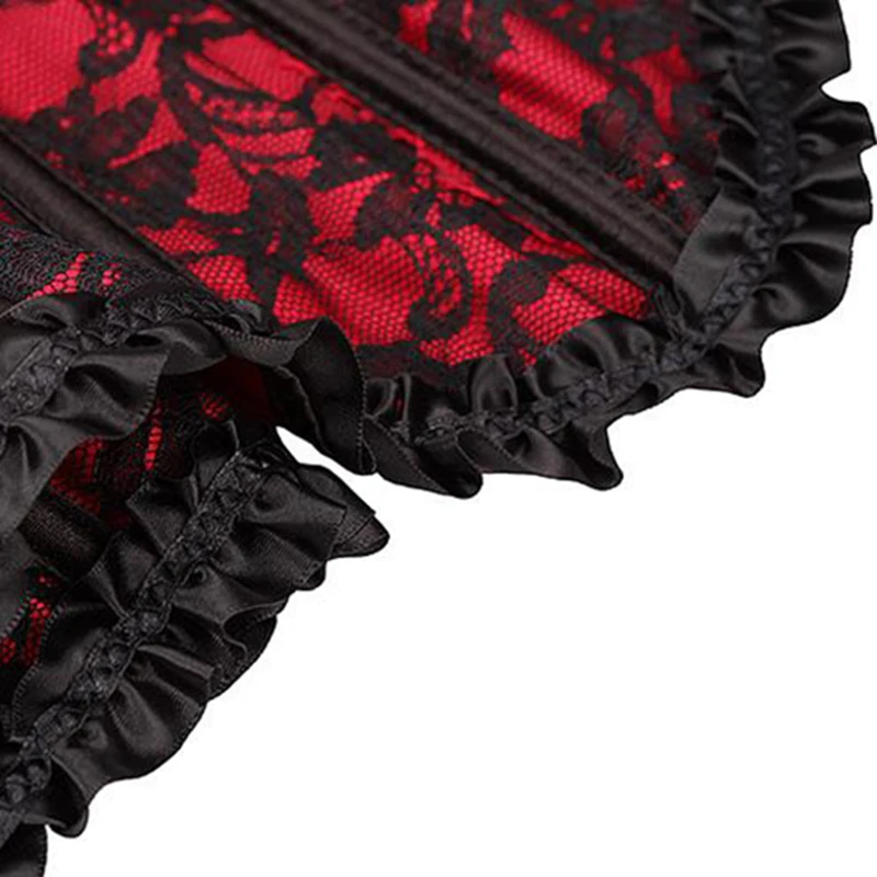  X Sexy Women steampunk clothing gothic Plus Size Corsets Lace Up boned Overbust Bustier Waist Cinch