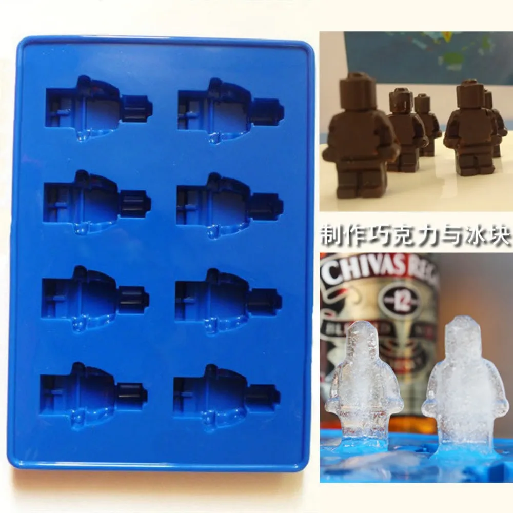 Инструменты для самостоятельной выпечки, квадратная игрушка Лего, форма кубика льда, силиконовая форма для шоколада, формы для выпечки, 1 шт., wd02