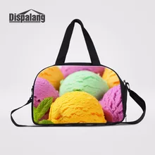 Большая Вместительная дорожная сумка для багажа с автономным карманом для обуви многофункциональная Женская дорожная сумка с принтом мороженого