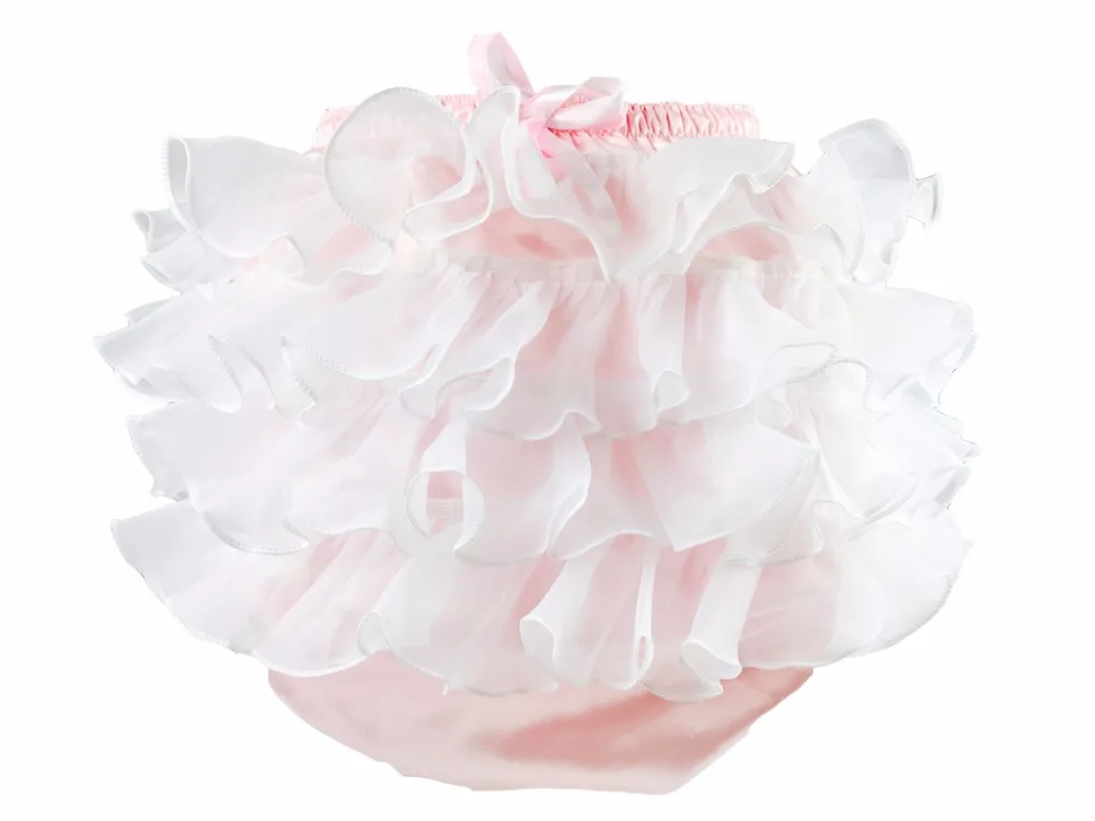 

Haian PVC & Satin Panties Frilly Rumba Pants Color Pink FSP07A-5