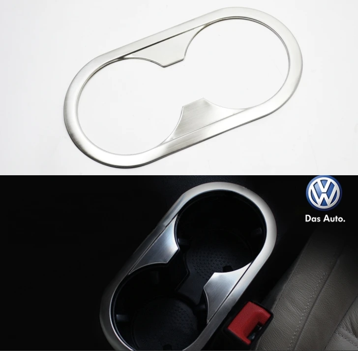 Stainless Steel Car Cup Holder Frame Chrome Trim FIT VW MK6 JETTA on