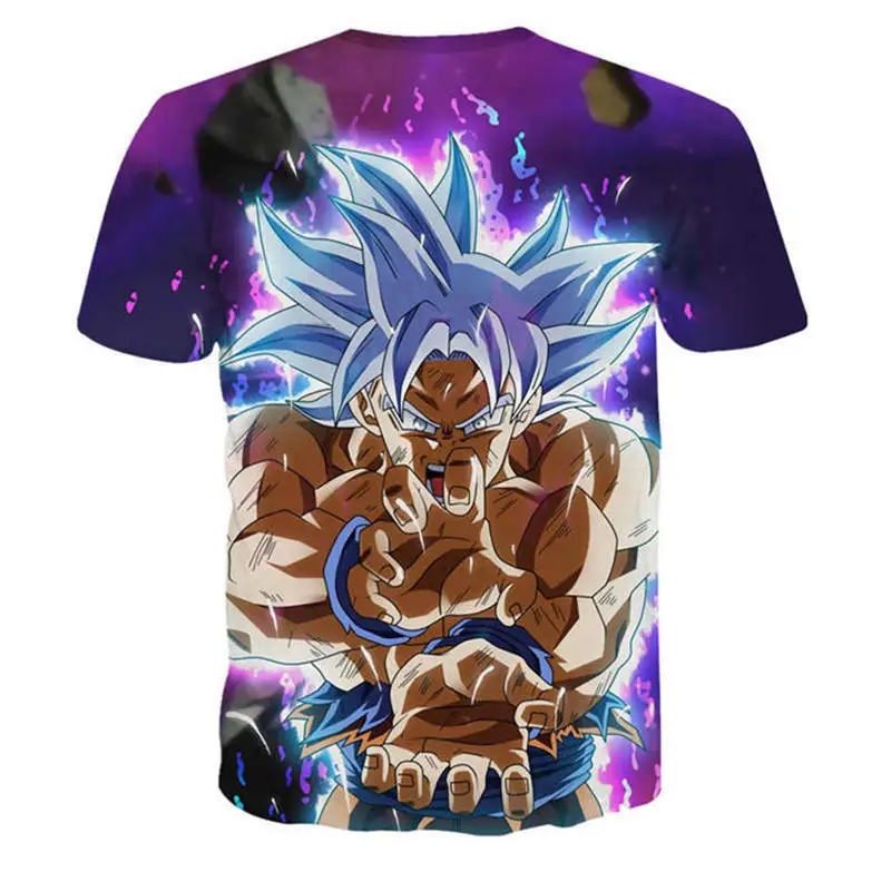 918 5 De Descuento2018 Nuevo De Dragon Ball Z T Camisas Hombres Super Saiyan Ultra Instinto Niños Goku Vegeta Impreso De Dibujos Animados - 