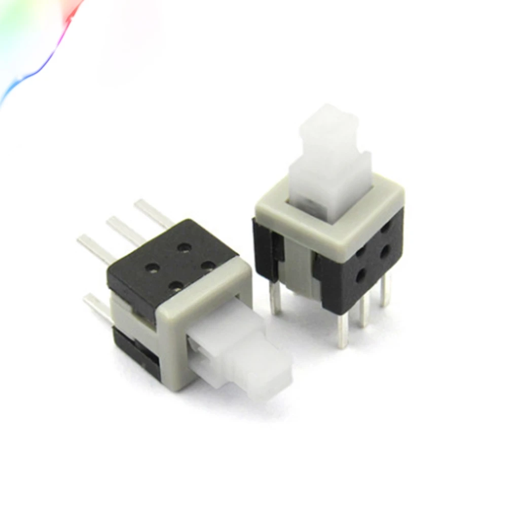 

10pcs Free shopping 8.5*8.5MM Self-Momentary Push Button Switch White Micro Square Tact Switch DIY Electronic Switch 0.5A 30V