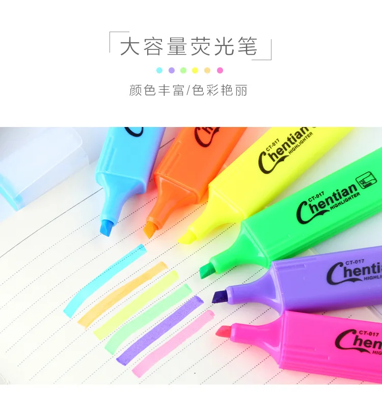 Coloffice Marker Pen Creative Candy Color Large Capacity Highlighter Student Prize Mark Graffiti Pen Children Stationery 1PC