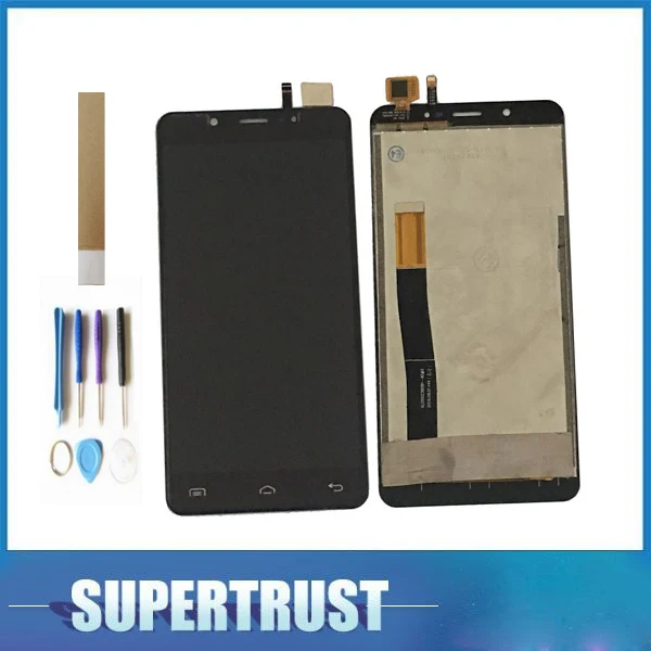 

5.5" 1PC/Lot High quality For Doogee F7 LCD Display + Touch Screen Panel Digitizer Assembly Black White Color with tools&tape
