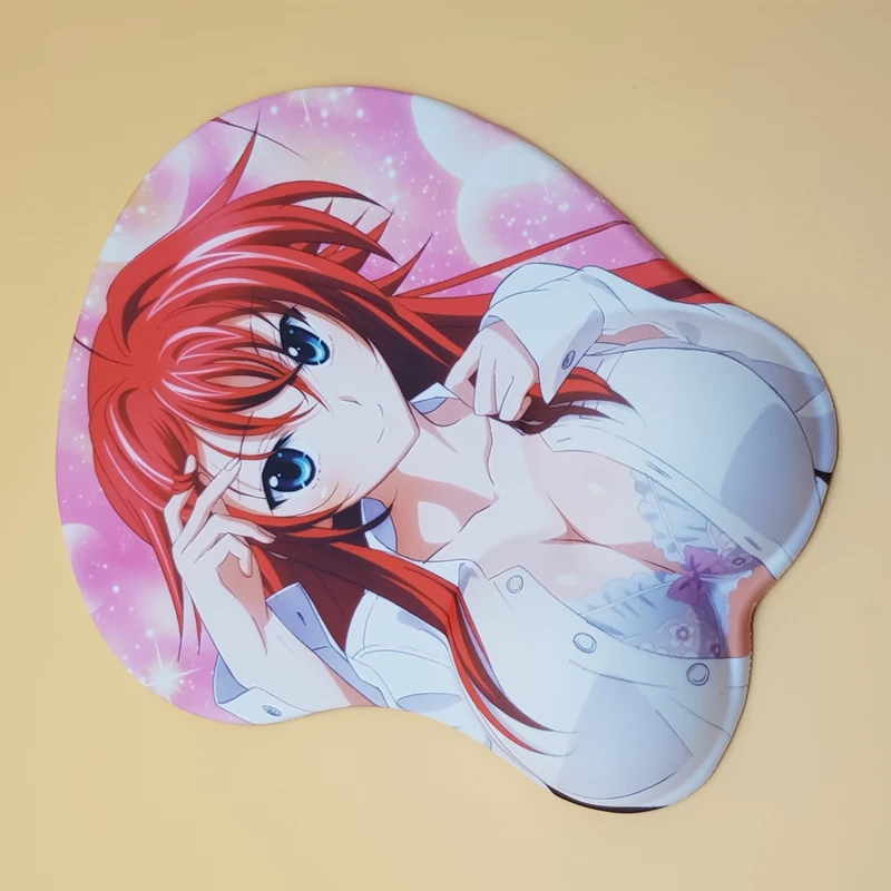 Большая школа DXD-Rias Аниме Сексуальная девушка 3D груди игровые коврики для мыши с силиконовым гелем подставка для запястья