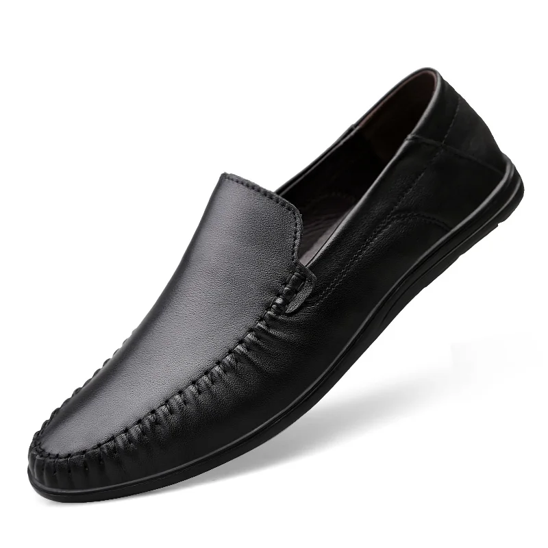 

YRRFUOT Brand Men's Leather Shoes High Quality Fashion Soft Bottom Loafers Shoes Light Comfortable Men Driving Shoes Zapatos 45