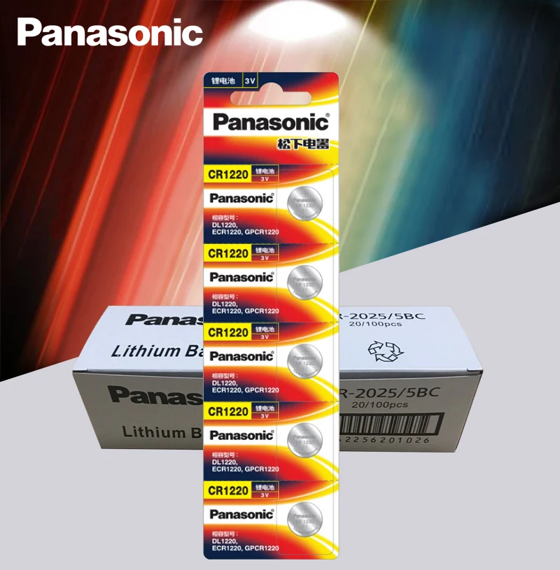 

100PCS/LOT Original Panasonic CR1220 Button Cell Batteries CR 1220 3V Lithium Coin Battery BR1220 DL1220 ECR1220 LM1220