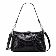 Embossed PU Leather Shoulder Bag Women Snake Crocodile Leopard Printing Hand Bag Ladies Classic Stylish font