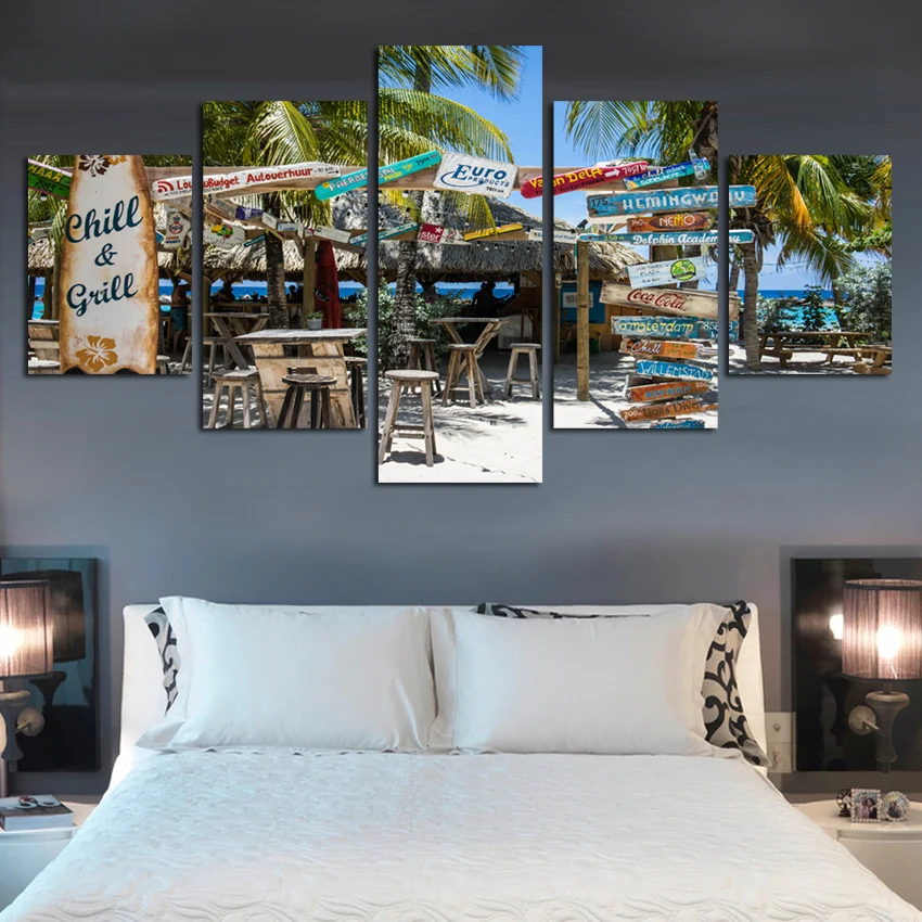 Aruba Hawaii Sea Beach винтажный минималистичный настенный художественный холст картина