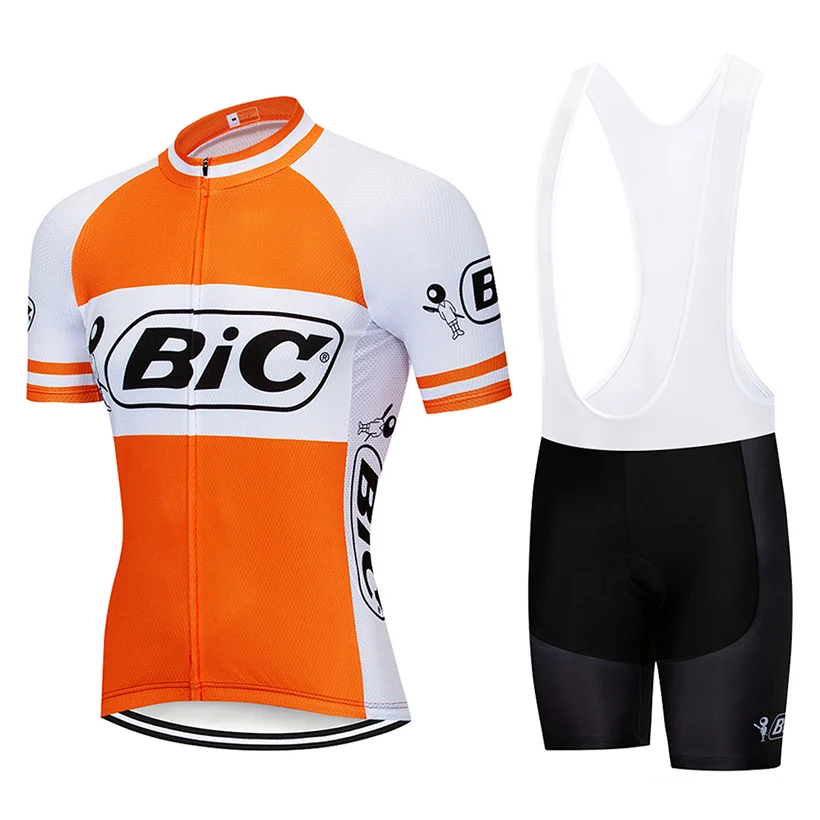 2019 البرتقال الدراجات 9D هلام مجموعة MTB جيرسي غطاء دراجة جاف سريعة دراجة الملابس BIC ارتداء رجل قصيرة مايوه في Culotte