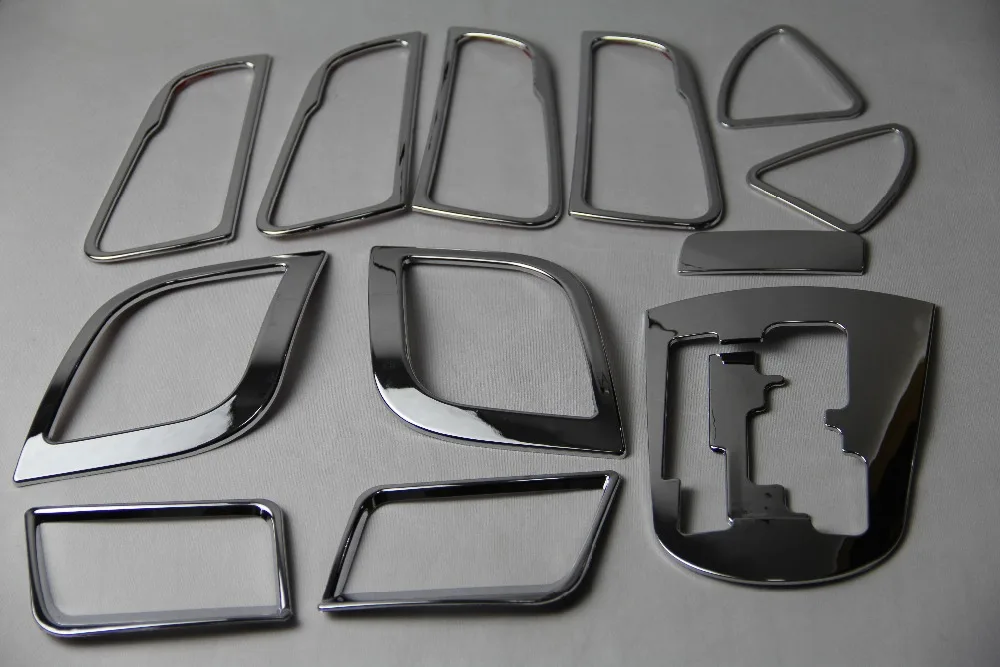 

12-piece air conditioning air outlet door handle cover ABS chrome decoration for Solaris accent car hatchback 2011-2015 2011-16