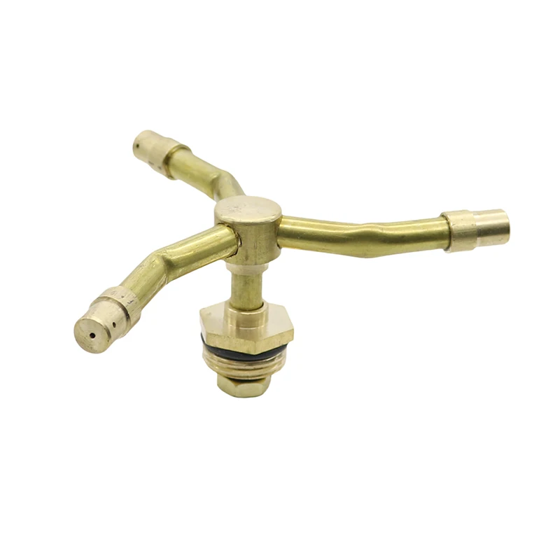 

1/2'' Three-arm Rotation Sprinkler Copper Garden Irrigation Atomization Micro-spray Roof Cooling Automatic Lawn Sprinkler 1 Pc