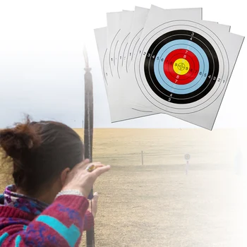 

Darts Paper Amusement Shooting Target Faces Convenient 41 * 41 Heavy Gauge Exercise Archery 10 Ring Practice Prop