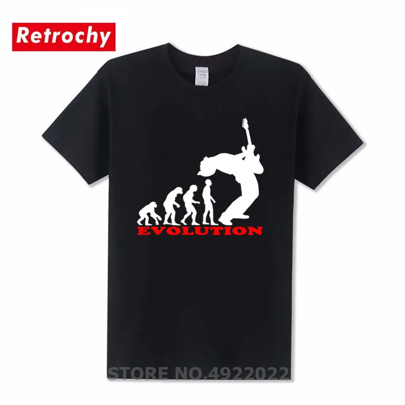 Stylish Bass Player T-Shirt Creative Design Evolution Men's T Shirt Funny Rock Music Lovers Tshirt Urban Brand New Clothing | Мужская