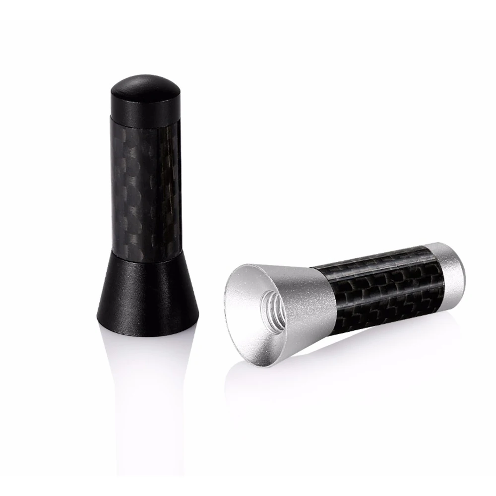 

SUGERYY Universal Mini 3.5cm Car Antenna Carbon Fiber Car Radio Aerial Antenna Short Stubby Mast Antenna Car-Styling
