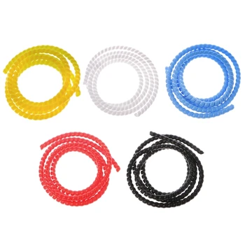 

2m 10mm PP Spiral Wrapping Bands Cable Tidy Wrap Wire Management Organizer Tube