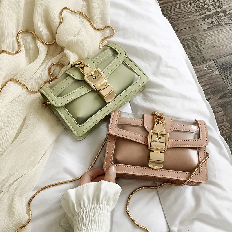

Summer Transparent Jelly Bag Crossbody Bags For Women 2019 Quality PVC Luxury Handbags Designer Ladies Beach Clear Shoulder Bag