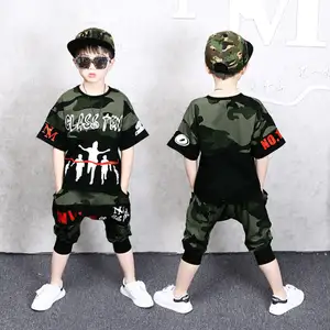 Trousers Clothes Set LOLANTA 2-Piece Boys Camouflage Outfit Teen Long Sleeve T-Shirt