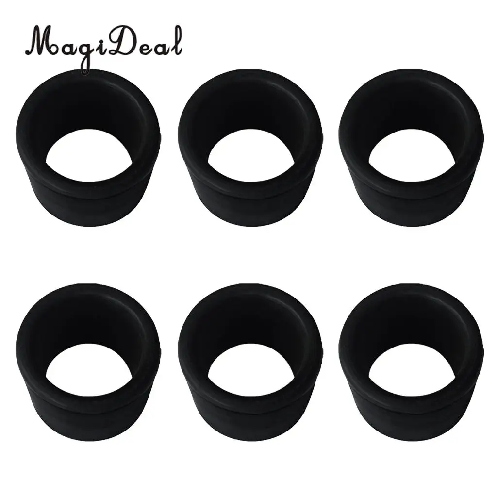 6 Pieces Black Rubber Rod Holder Insert Replacement Fits Stainless Steel Fishing Rod Holder Dia.50.8mm Fishing Accessories