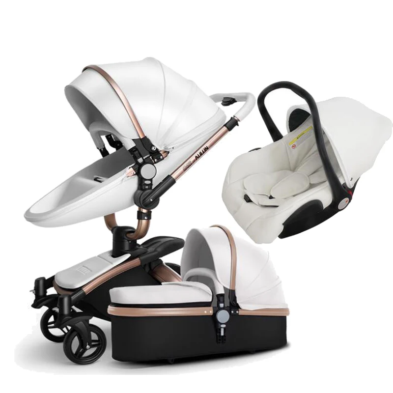 

Aulon Baby carriage Can sit and recline 3 in 1 High landscape folding lightweight stroller Free shipping