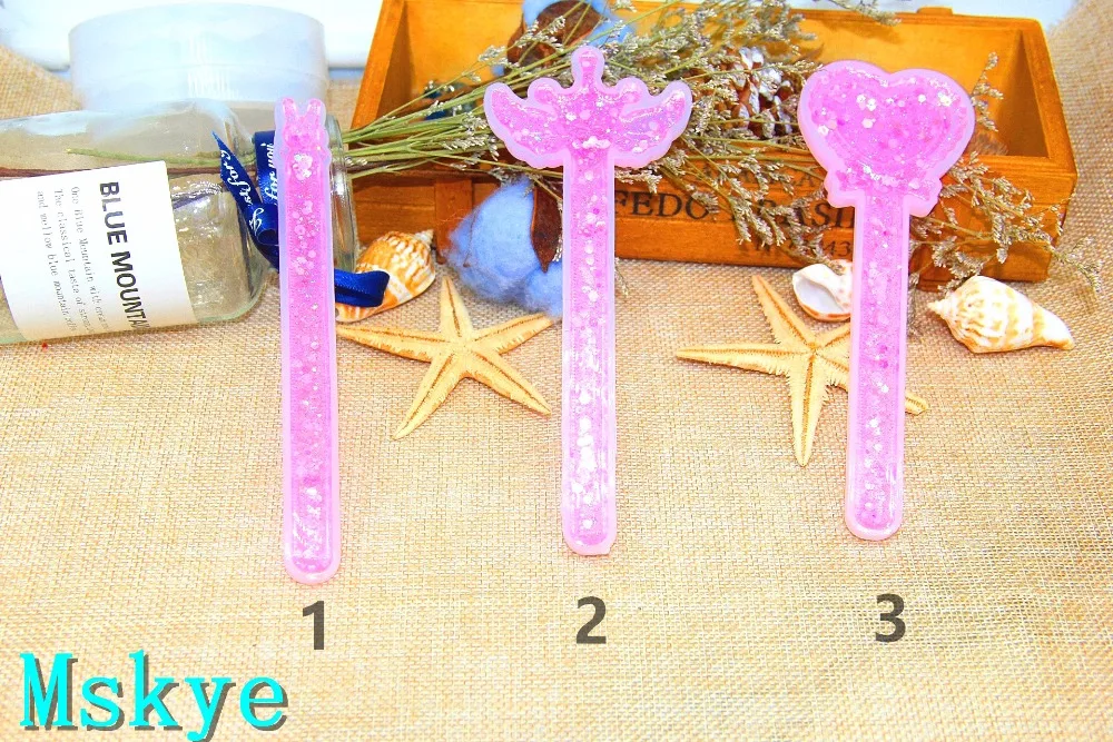 

Mskye Mirror magic wand wings rabbit heart ruler silicone mold crystal drop glue UV resin mold with scale mold