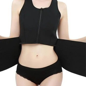 

Neoprene Sauna Waist Trainer Vest Hot Shaper Workout Shaperwear Slimming Adjustable Sweat Belt JS88