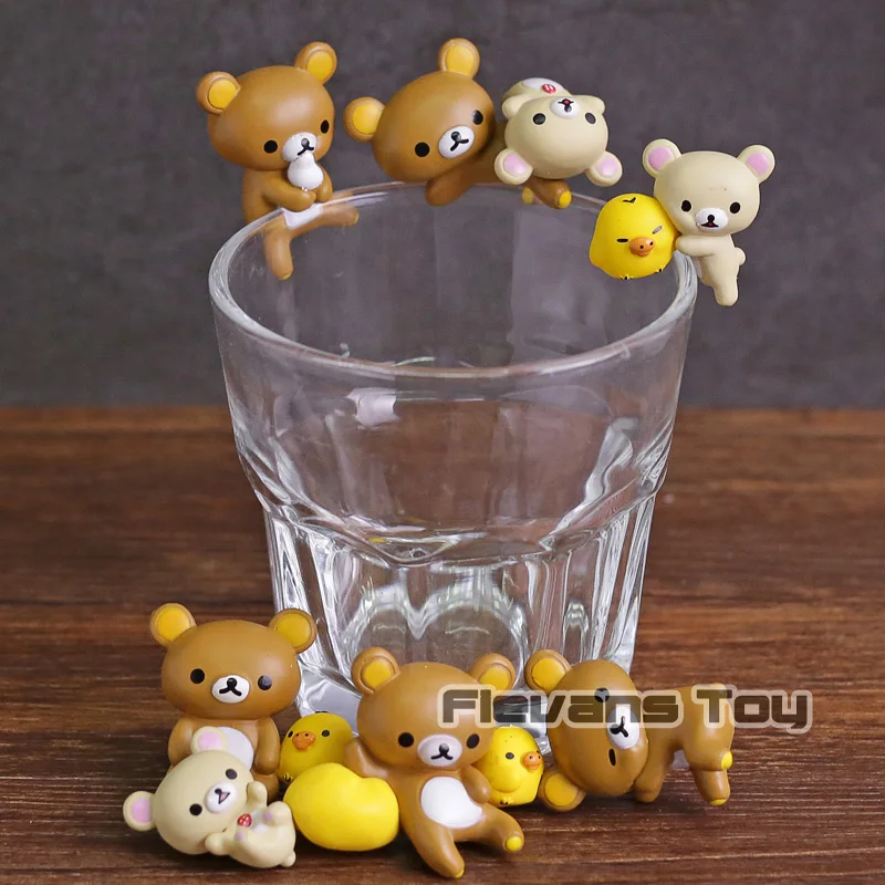 

Putitto Rilakkuma Korirakkuma Kiiroitori Mini PVC Figures Dolls Collectible Model Toys 7pcs/set